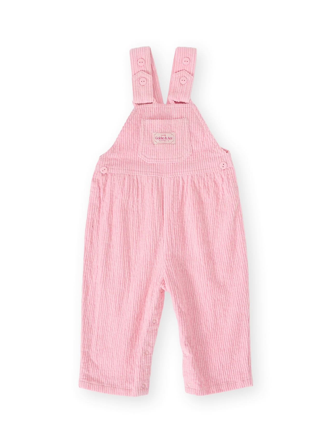 Goldie & Ace Sammy cord overalls sweat pea in pink