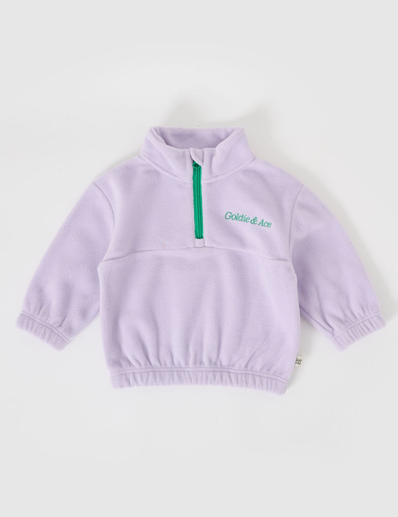 Goldie & Ace Bobbi polar fleece sweater in lilac