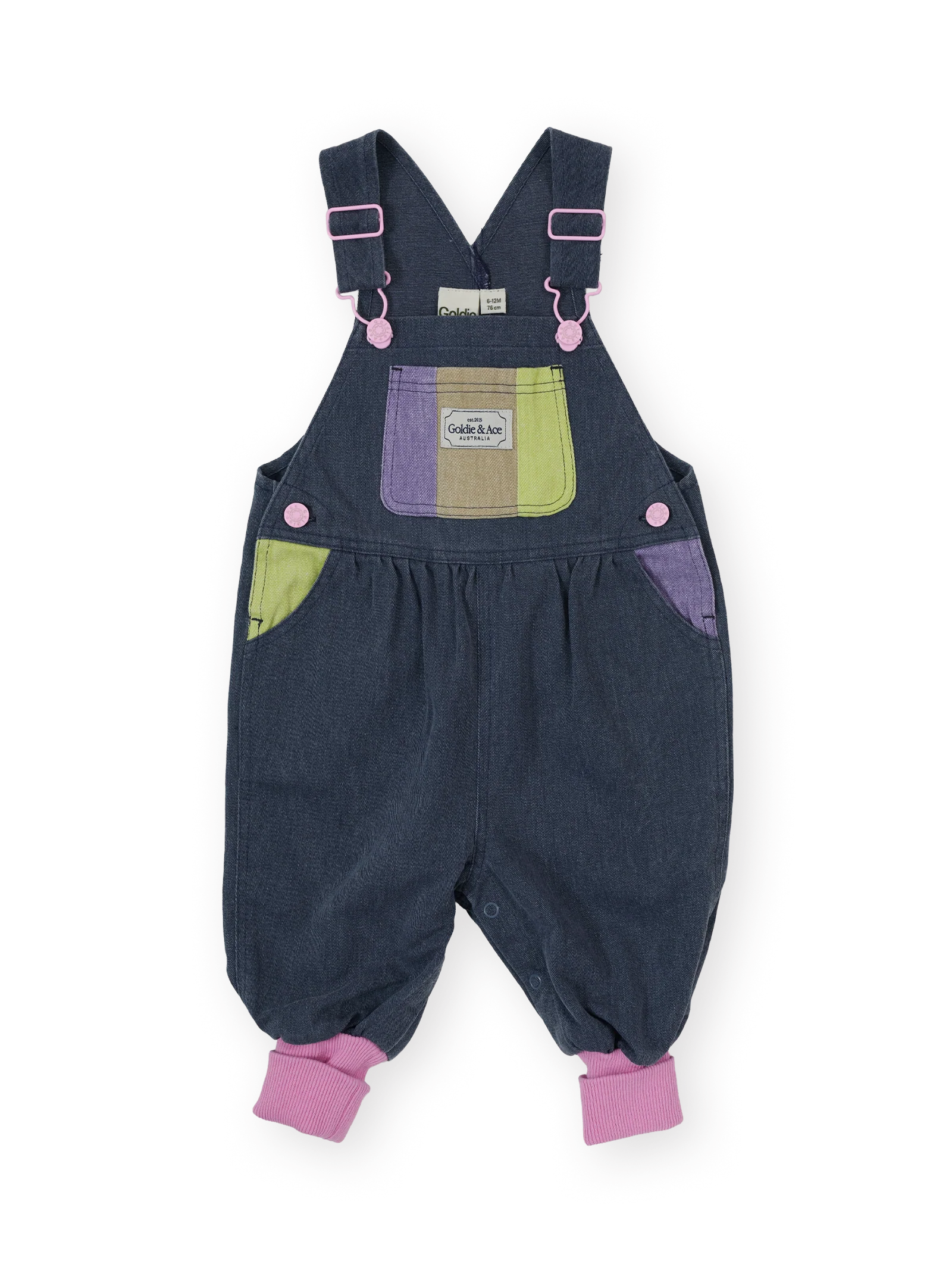 Goldie + Ace colour pop baby Austin overalls