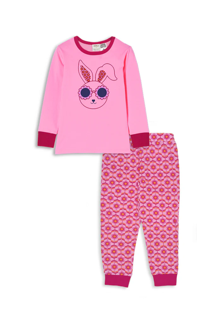 Milky Bunny Long Sleeve Pyjamas in Sunny Bunny