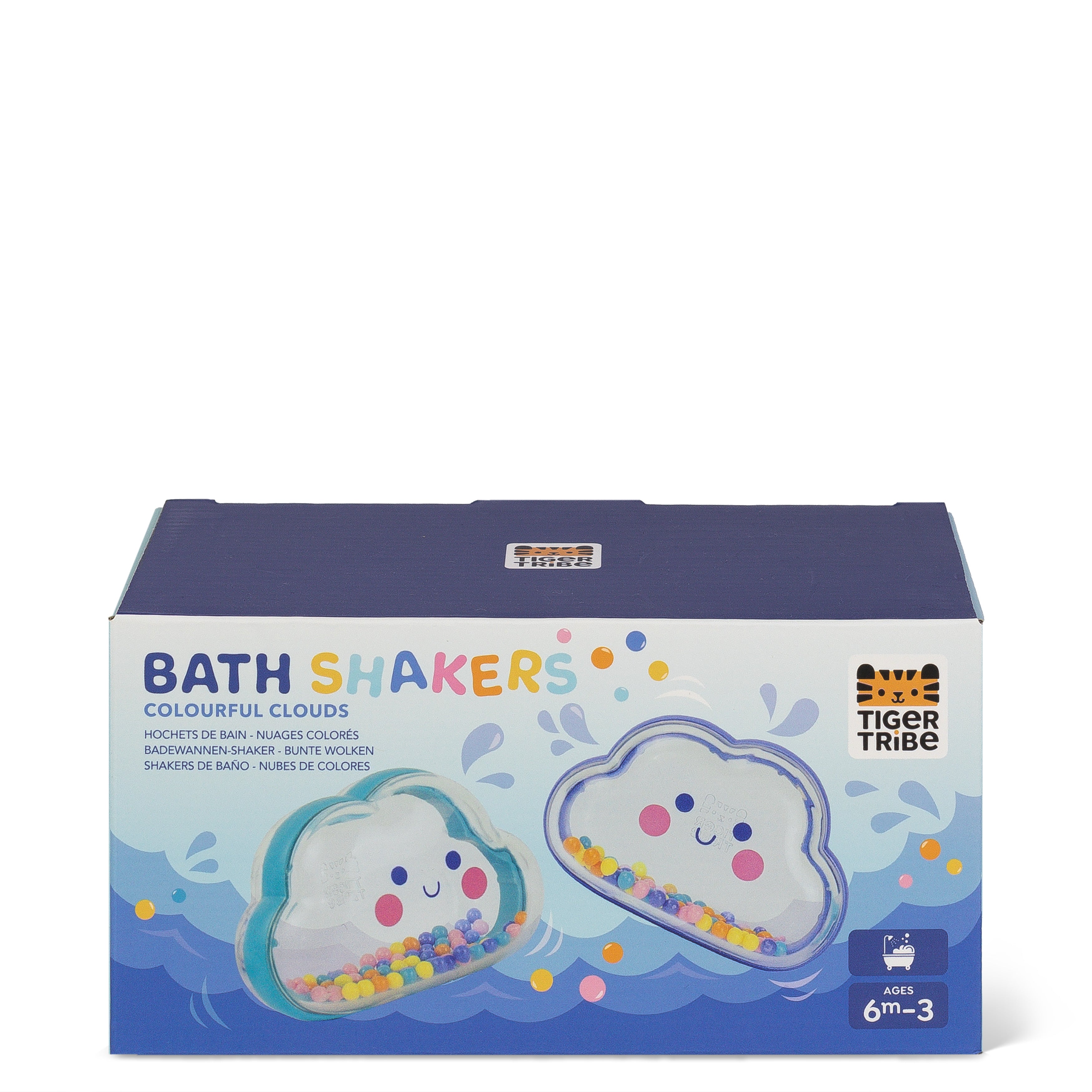 Tiger tribe bath shakers colourful clouds