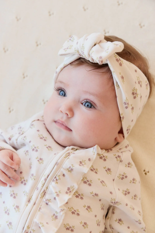 Jamie Kay Organic Cotton Headband - Rose Floral Pink