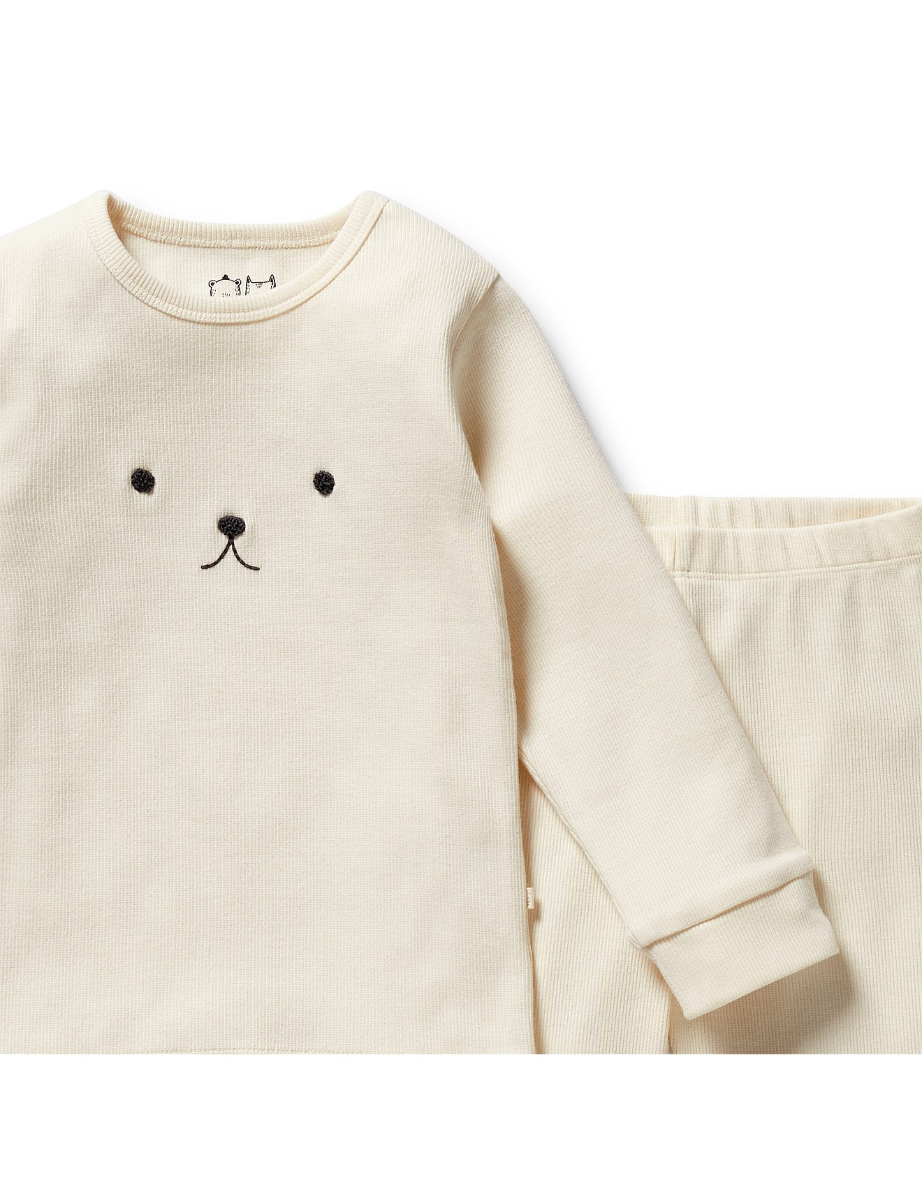 Wilson & Frenchy Buttermilk Organic Rib Long Sleeved Pyjamas