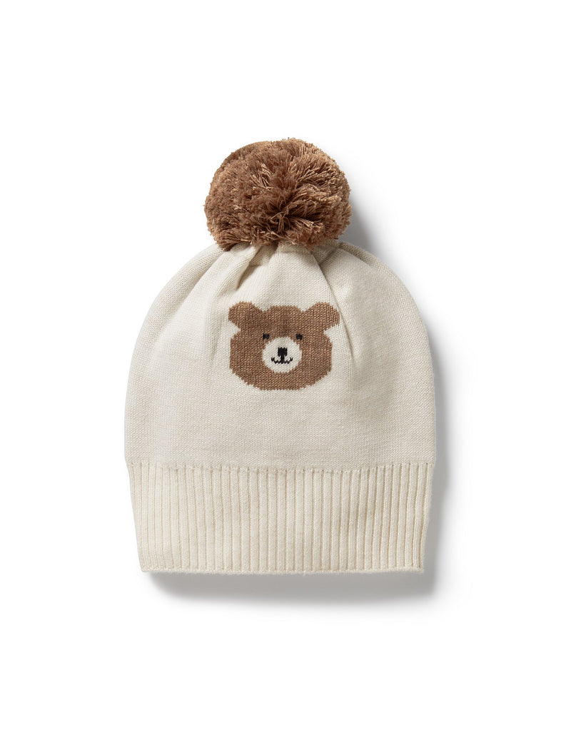 Wilson & Frenchy Beary Cute Organic Knitted Jacquard Hat