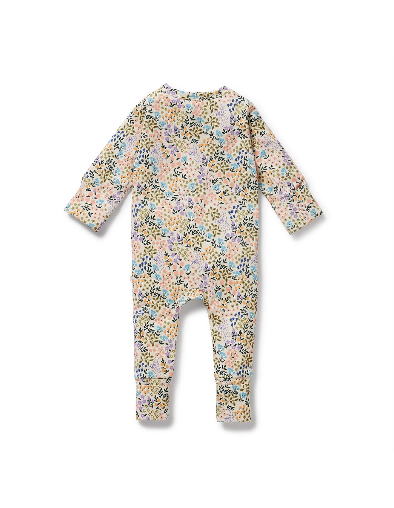 Wilson & Frenchy Tiny Bloom Organic Zipsuit with Feet
