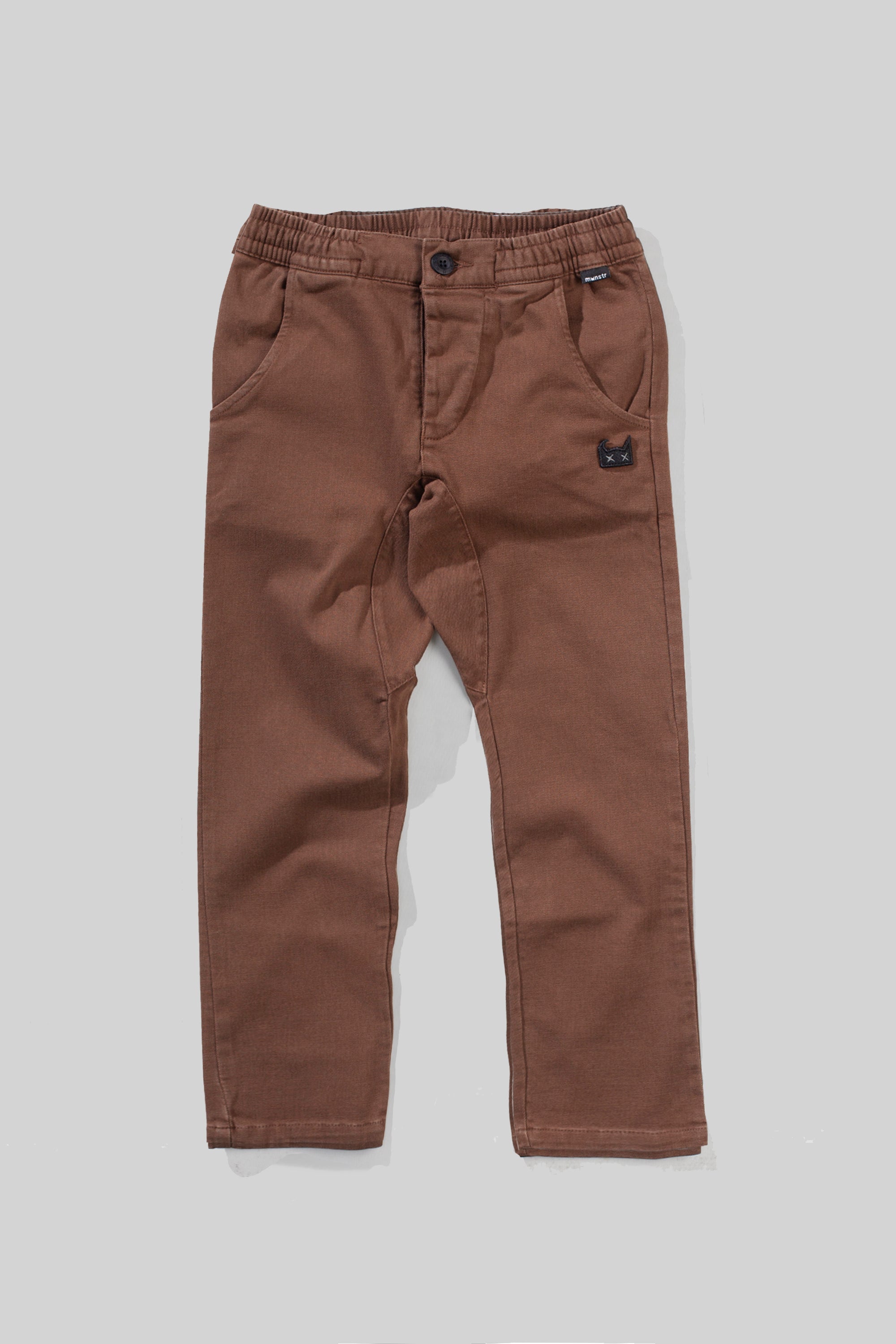 Munster Kids beams denim pant chocolate in brown