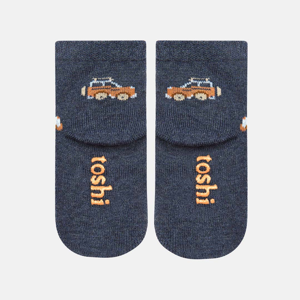 Toshi Organic Socks Ankle Jacquard in High Country