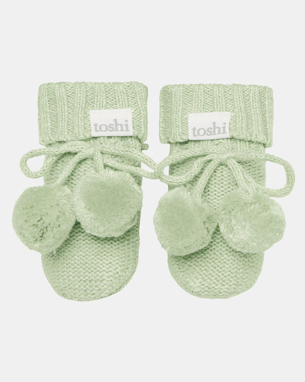 Toshi Organic Booties Marley Matcha in green