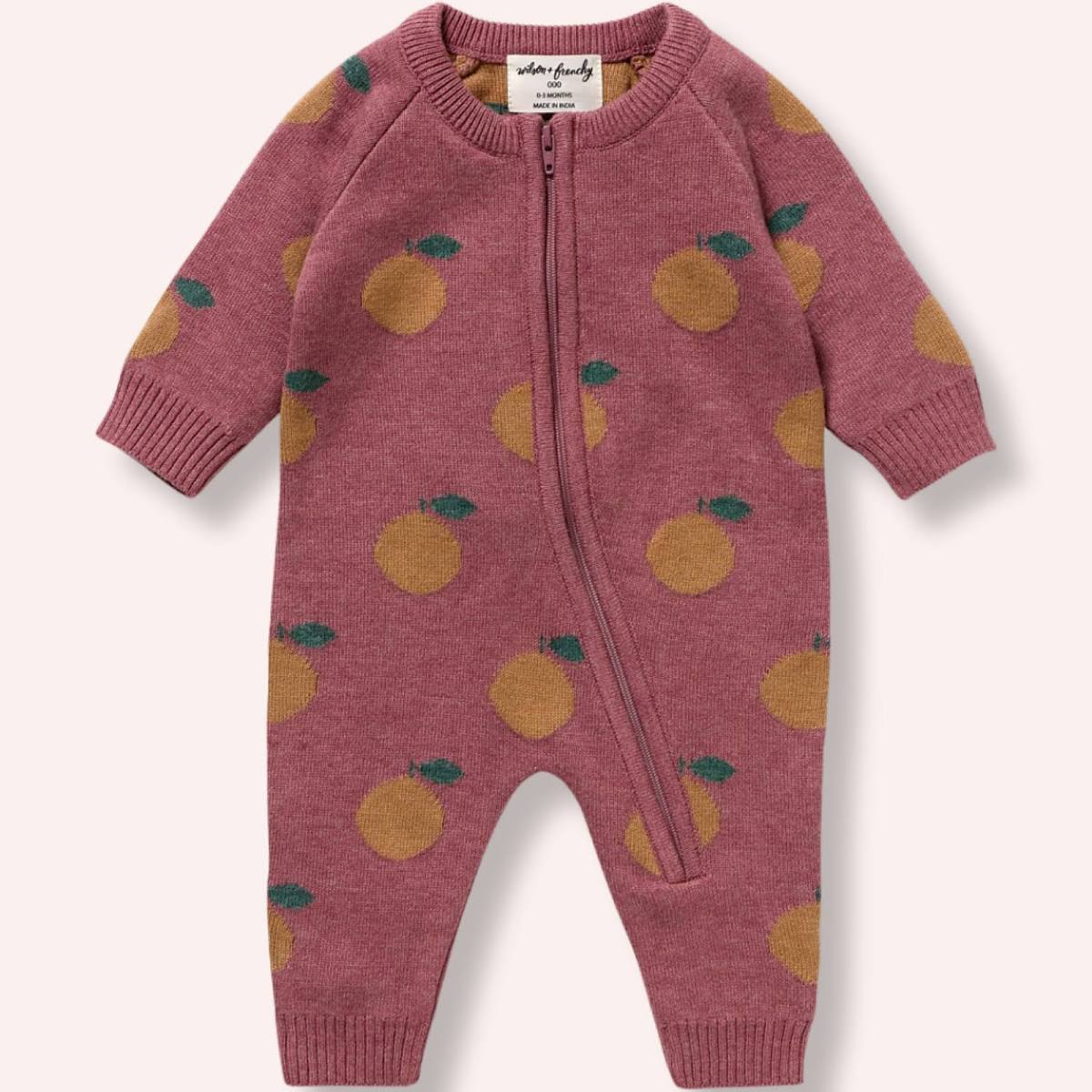 Wilson & Frenchy Clementine organic knitted jacquard grosuit