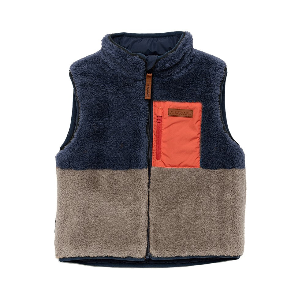 Crywolf Reversible Yeti Vest in Ash Colourblock