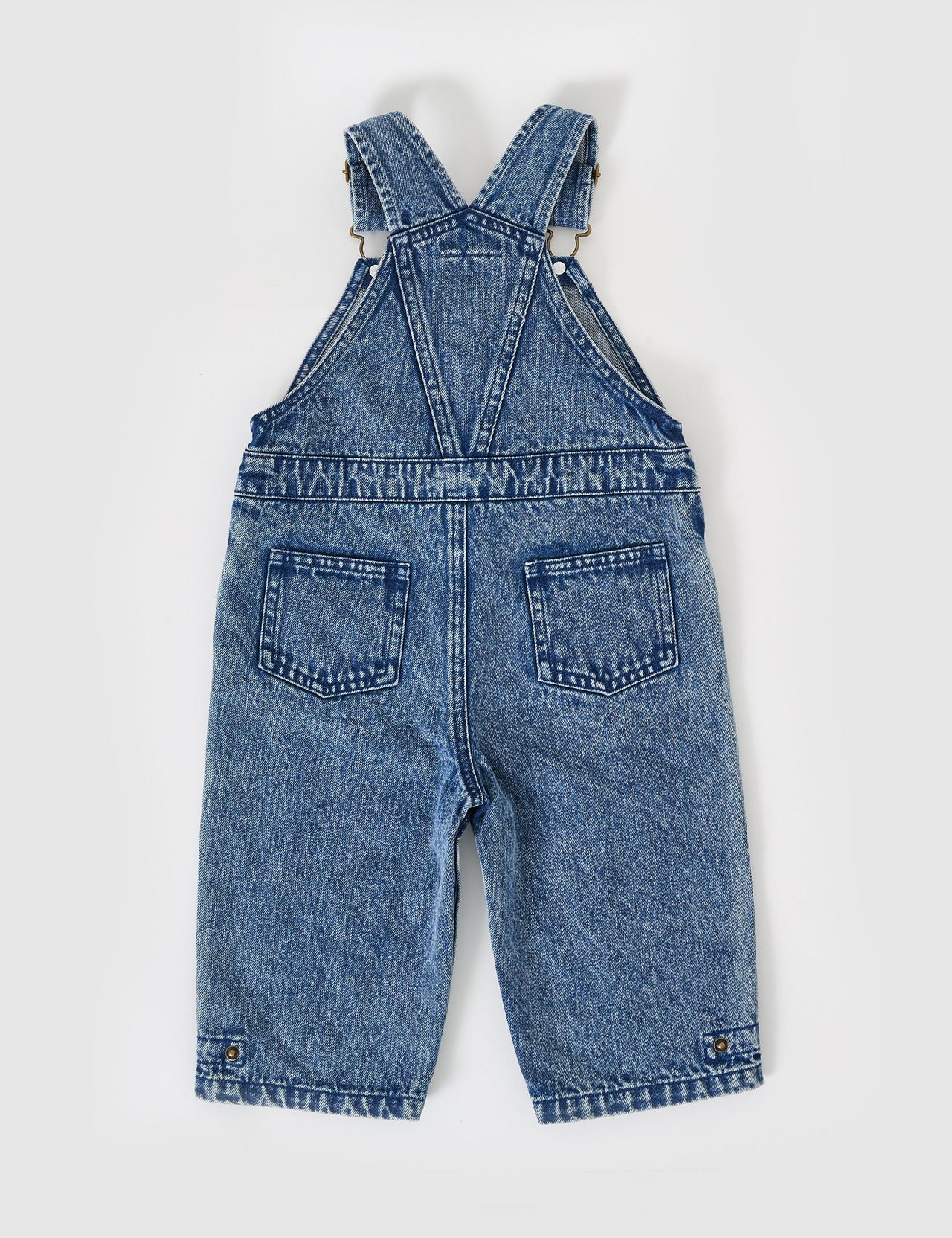 Goldie & Ace Austin Blake Vintage Washed Denim Overalls in Dark Denim