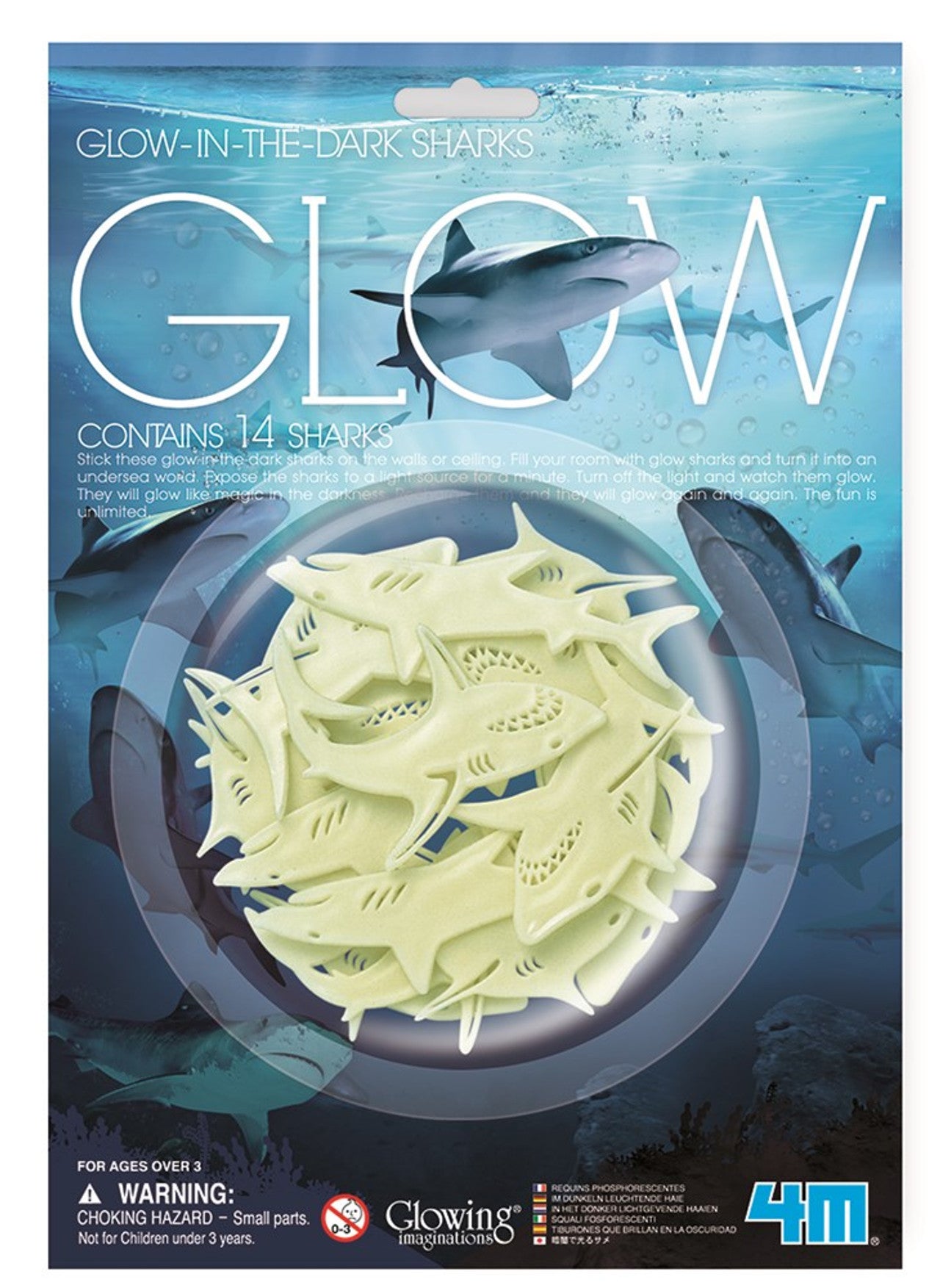 4M glow in the dark sharks