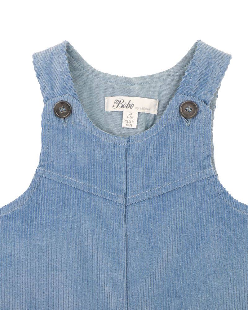 BEBE ALVIN CORDUROY OVERALLS IN BLUE