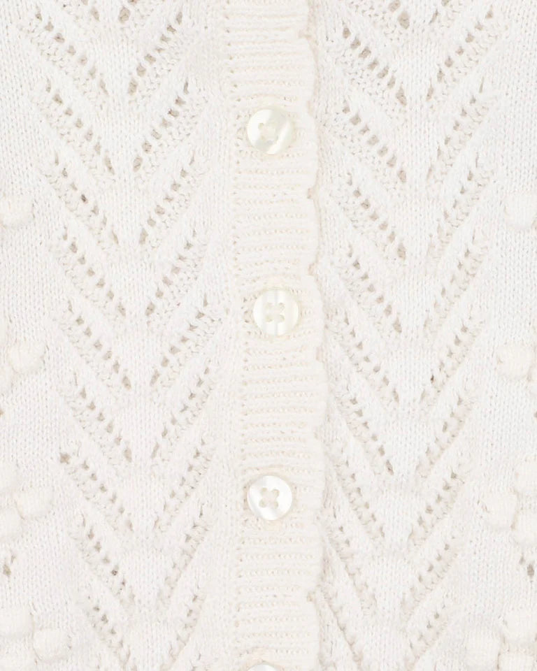Bebe Girls Organic Cloud Pointelle Cardi 00-2 years