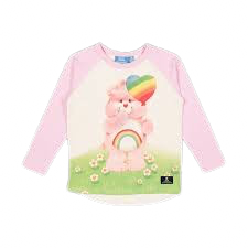 Rock Your Baby Care Bears 'Love From Me' T-shirt in cream and pink