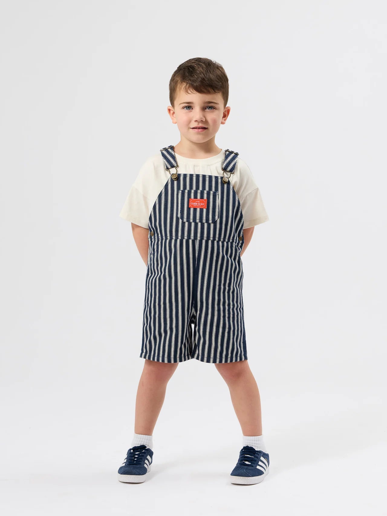 Goldie & Ace Railroad Stripe Burton Overalls
