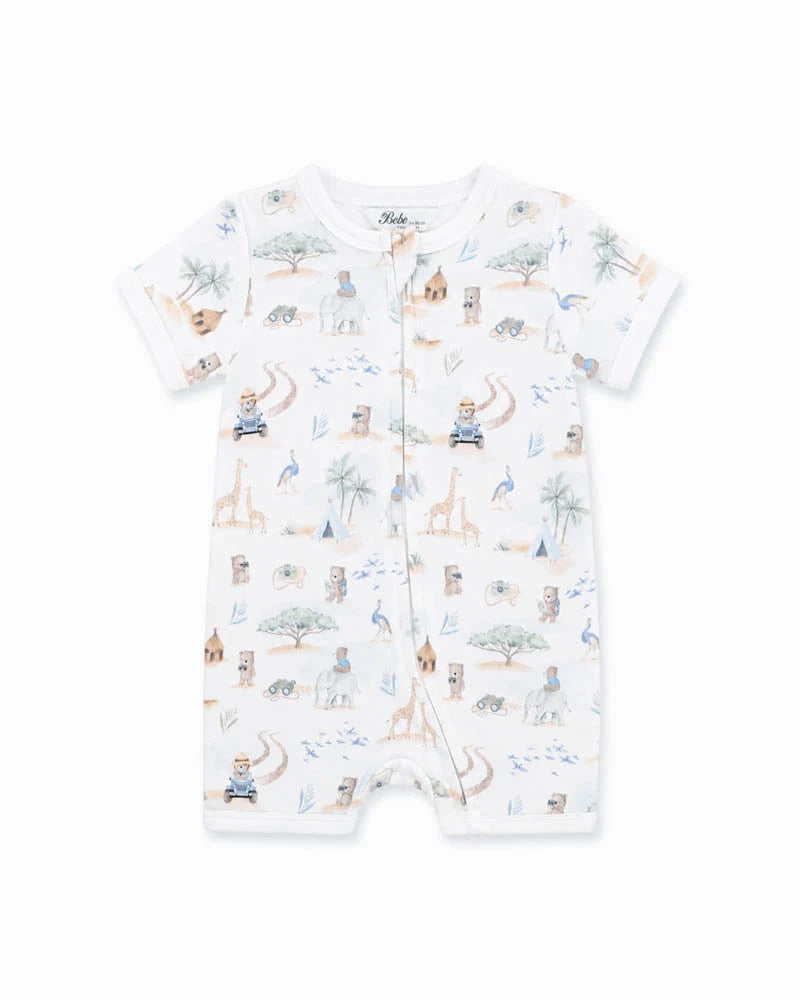 Bebe Brady Organic SS ZIP Romper
