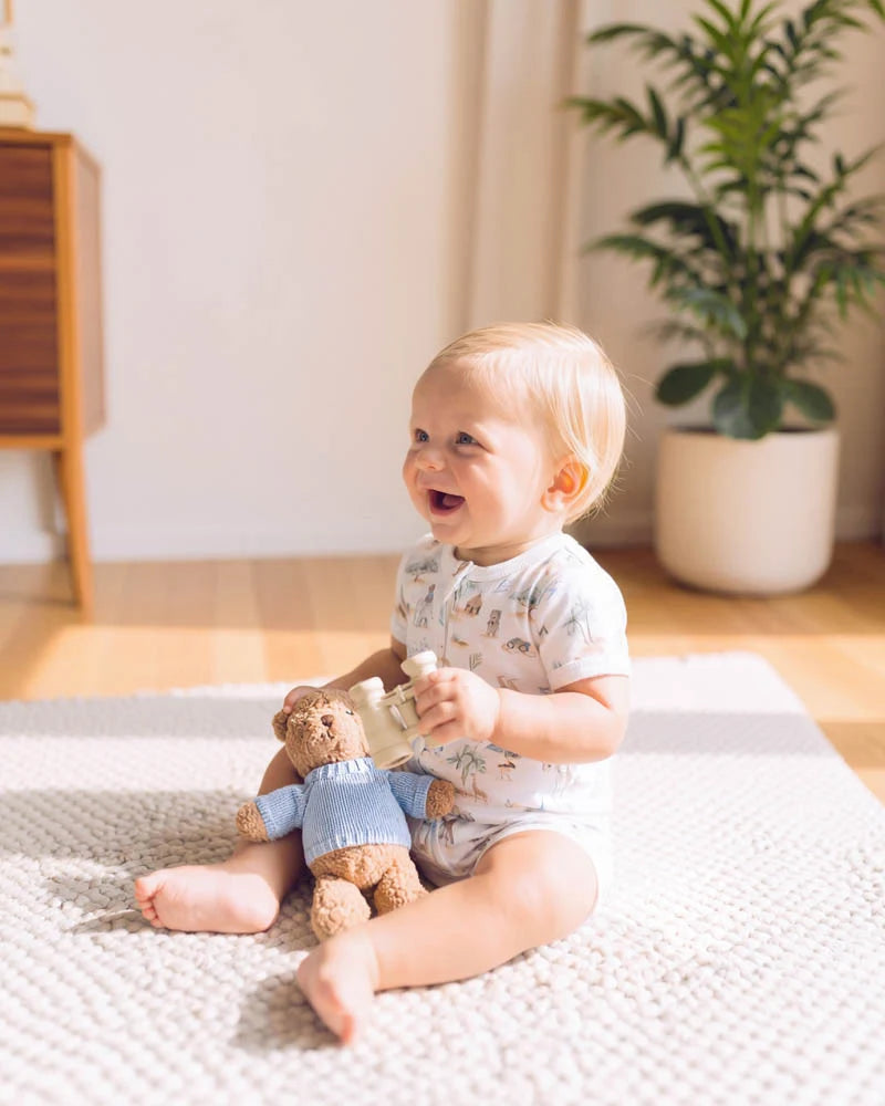Bebe Brady Organic SS ZIP Romper