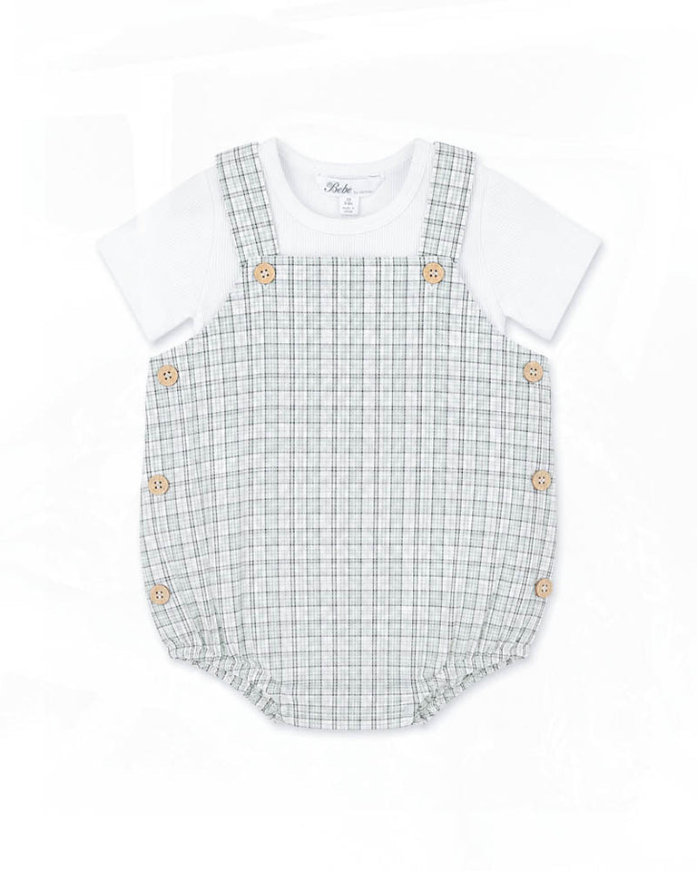 Bebe Taylor Check Bodysuit & Tee Set