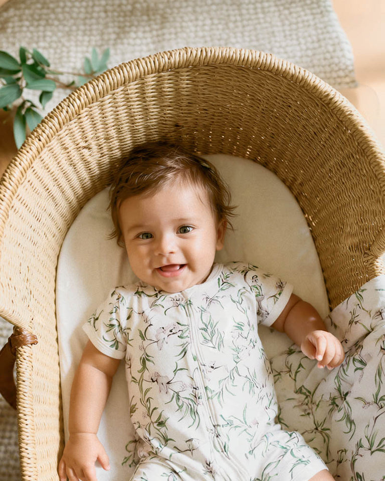 Bebe Taylor Organic SS ZIP Romper