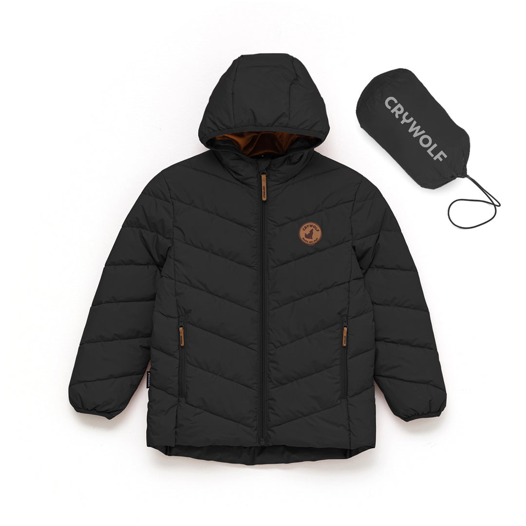 Crywolf Eco Puffer Jacket In black