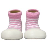ES Kids Rubber Soled Socks - pink stripe