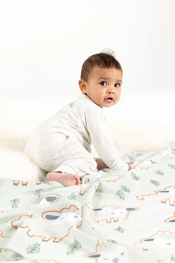 Indus Pure Cotton Swaddle in Wandering Lamb
