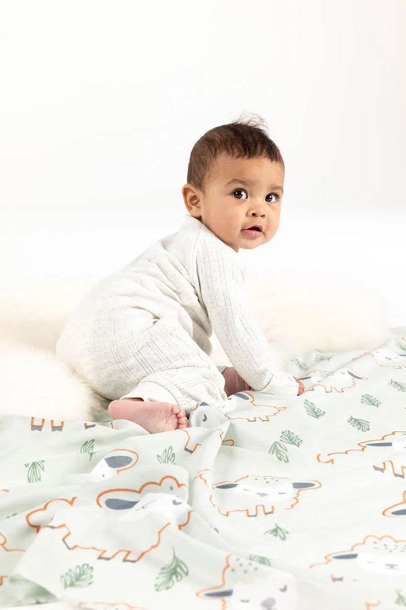 Indus Pure Cotton Swaddle in Wandering Lamb
