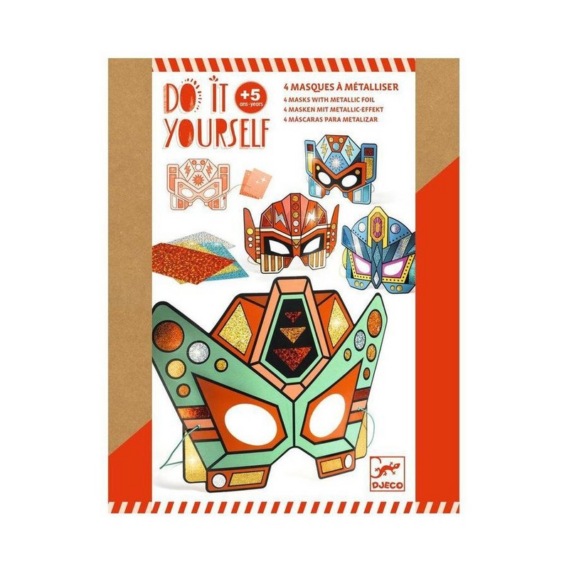 Djeco Do It Yourself Super Robots Masks (Metallic Stickers)