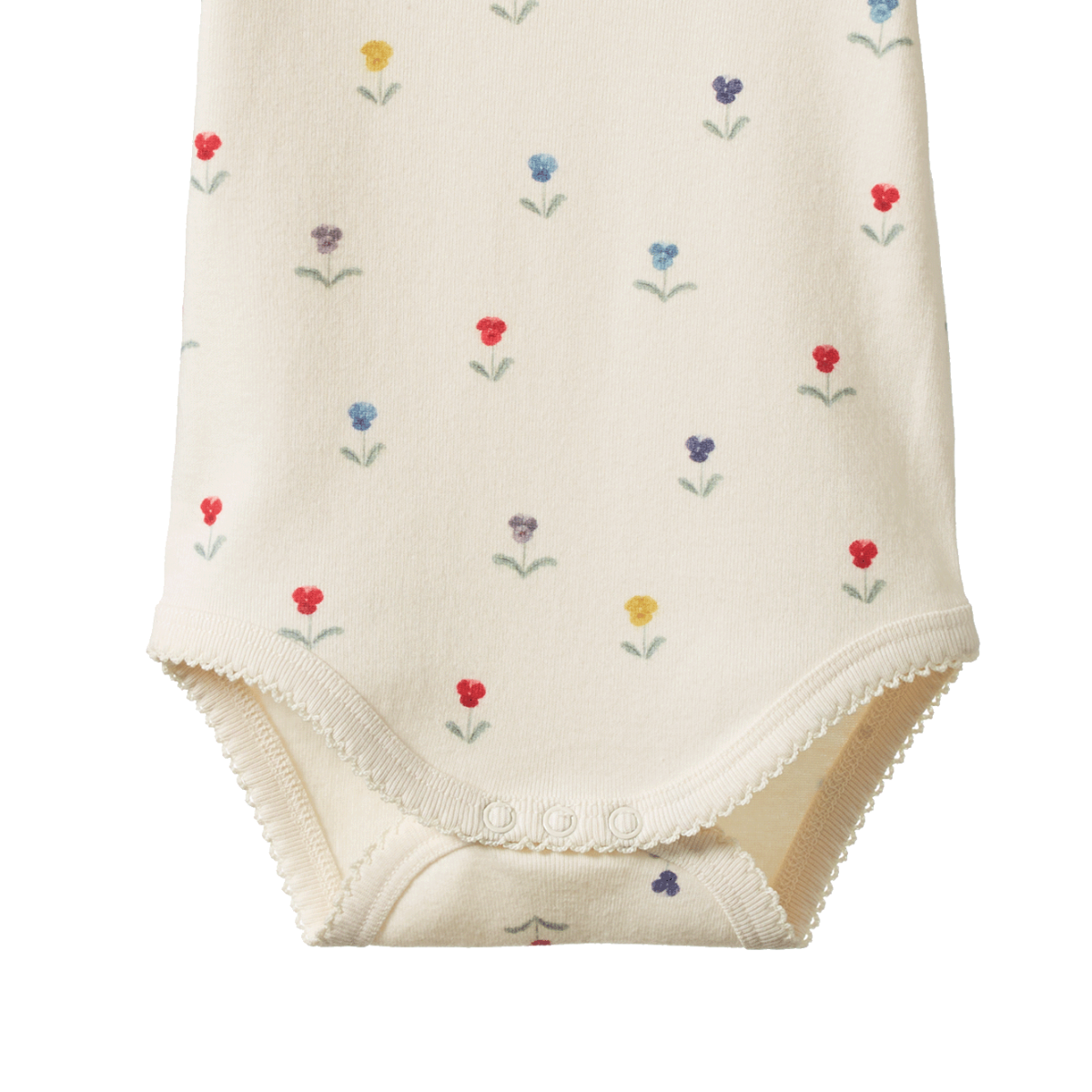 Nature Baby Short Sleeve Bodysuit in Delphine print