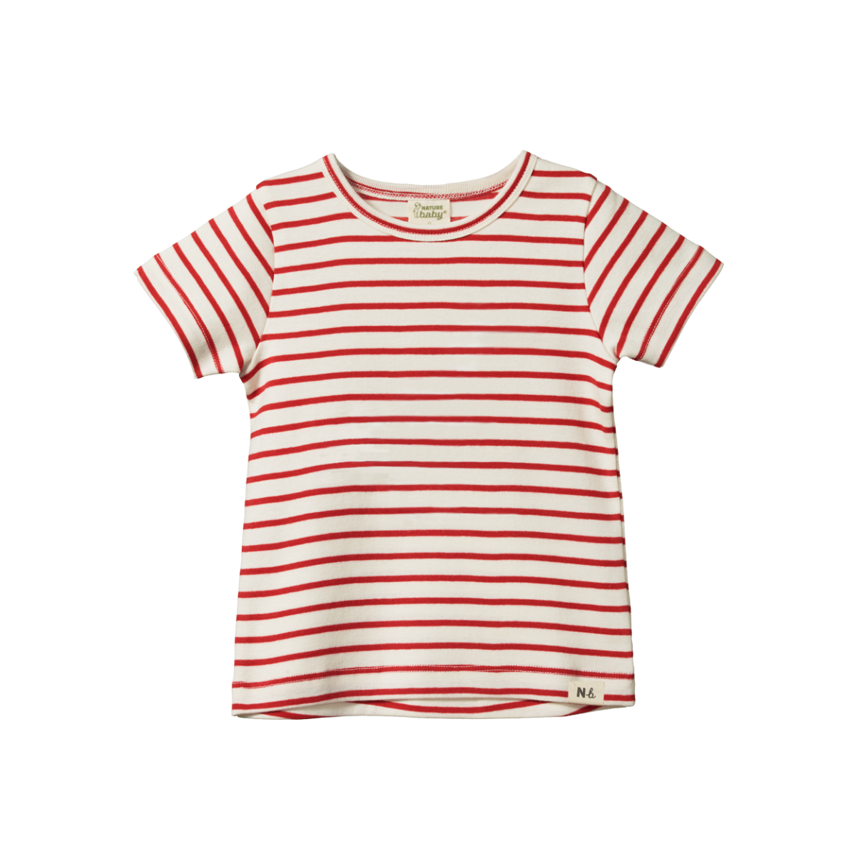 Nature Baby River Tee sailor stripe in red