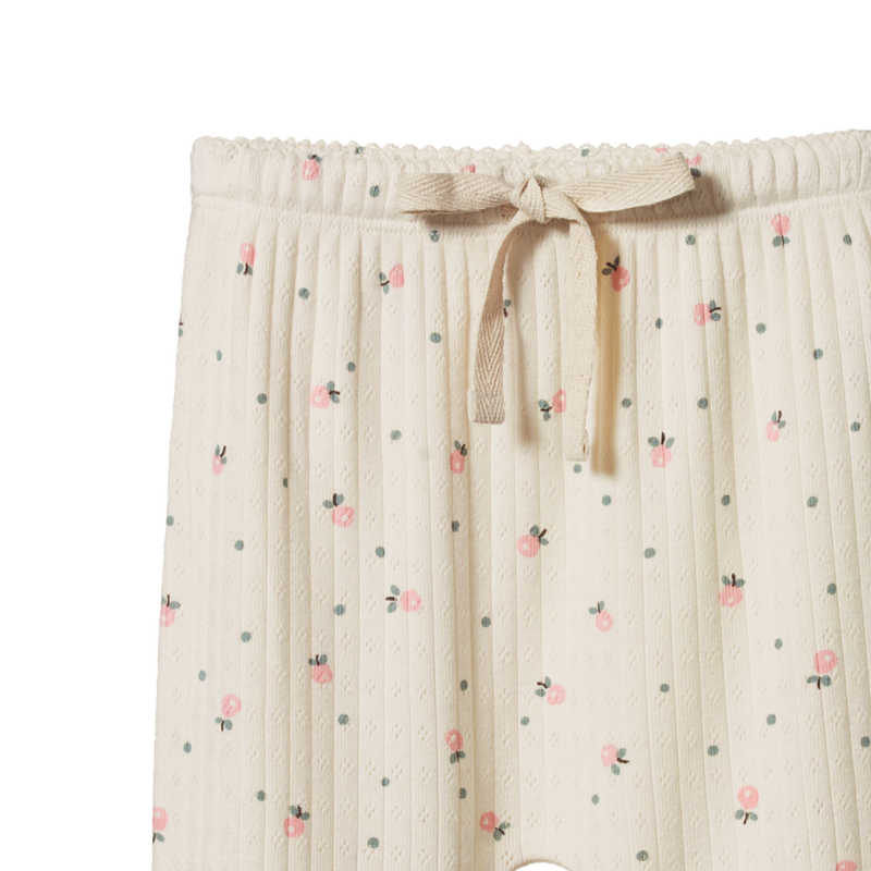 Nature baby footed rompers pointelle in Posey Blossom Print