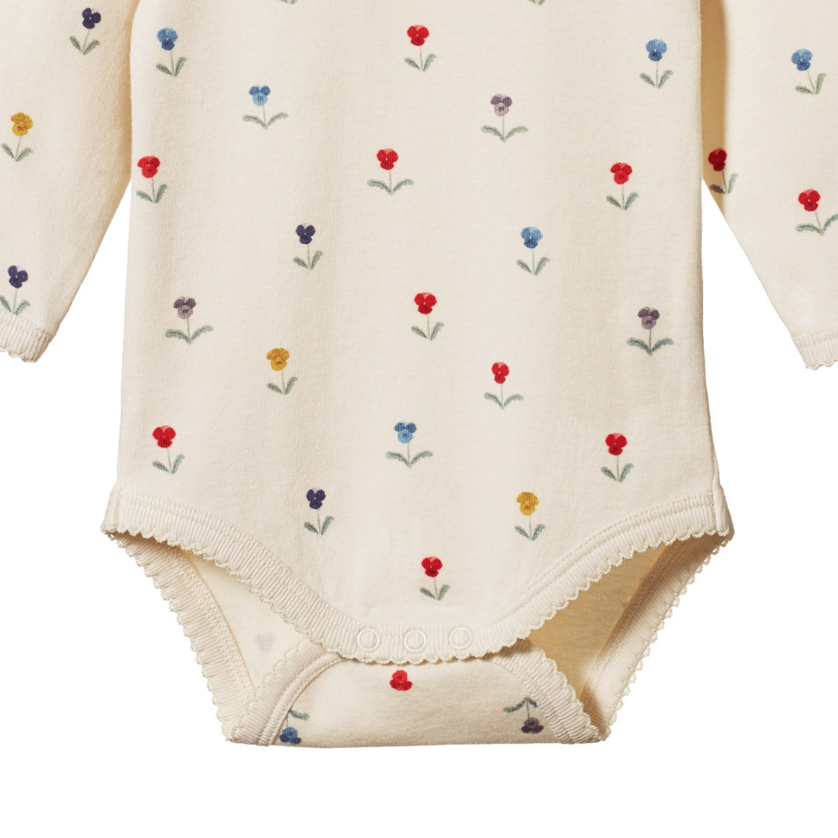 Nature Baby Long Sleeve Bodysuit in Delphine print