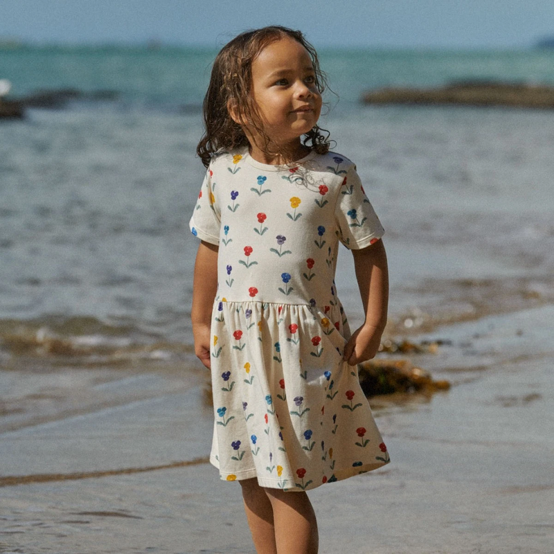 Nature Baby Saturday dress in Delphine Blooms print