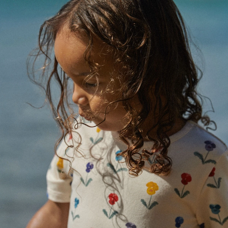 Nature Baby Saturday dress in Delphine Blooms print