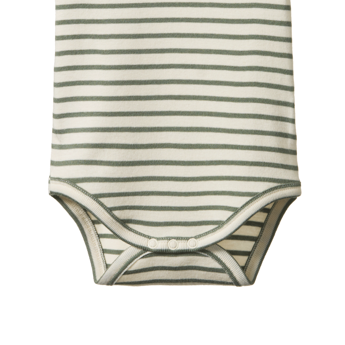 Nature Baby Short Sleeve Bodysuit in Nettle Sailor Stripe print