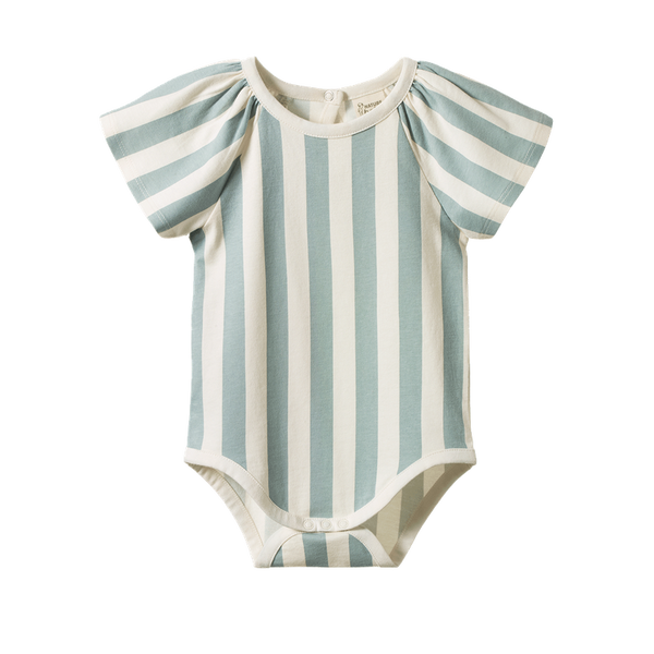 Nature Baby Faye bodysuit in star dew stripe