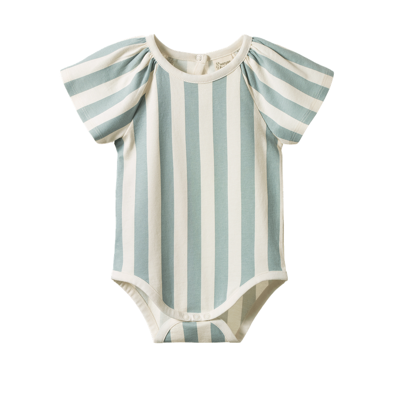 Nature Baby Faye bodysuit in star dew stripe