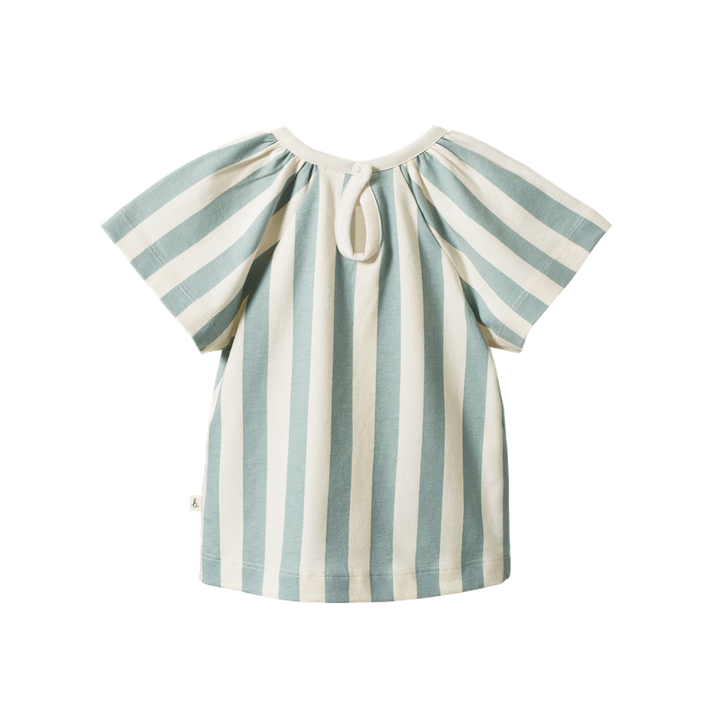 Nature Baby Faye Tee in star dew stripe