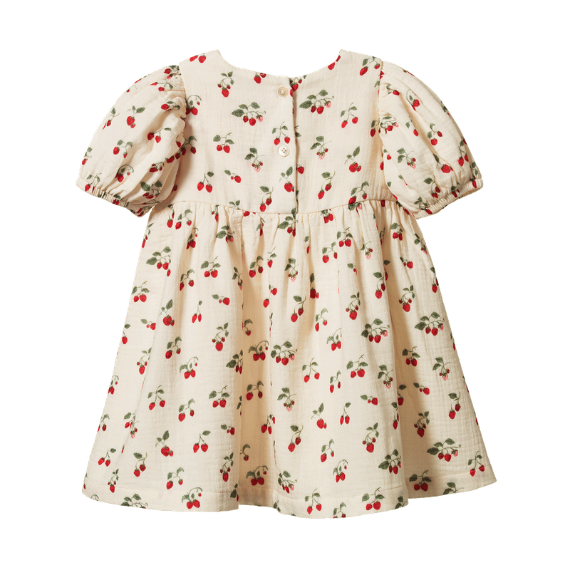 Nature Baby Albertine Dress in Strawberry blush print