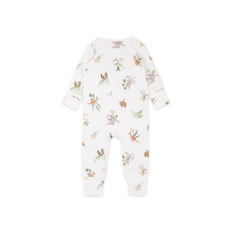 Bebe Australiana organic long sleeve zipsuit