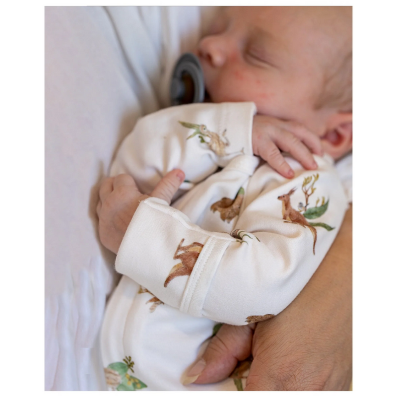 Bebe Australiana organic long sleeve zipsuit