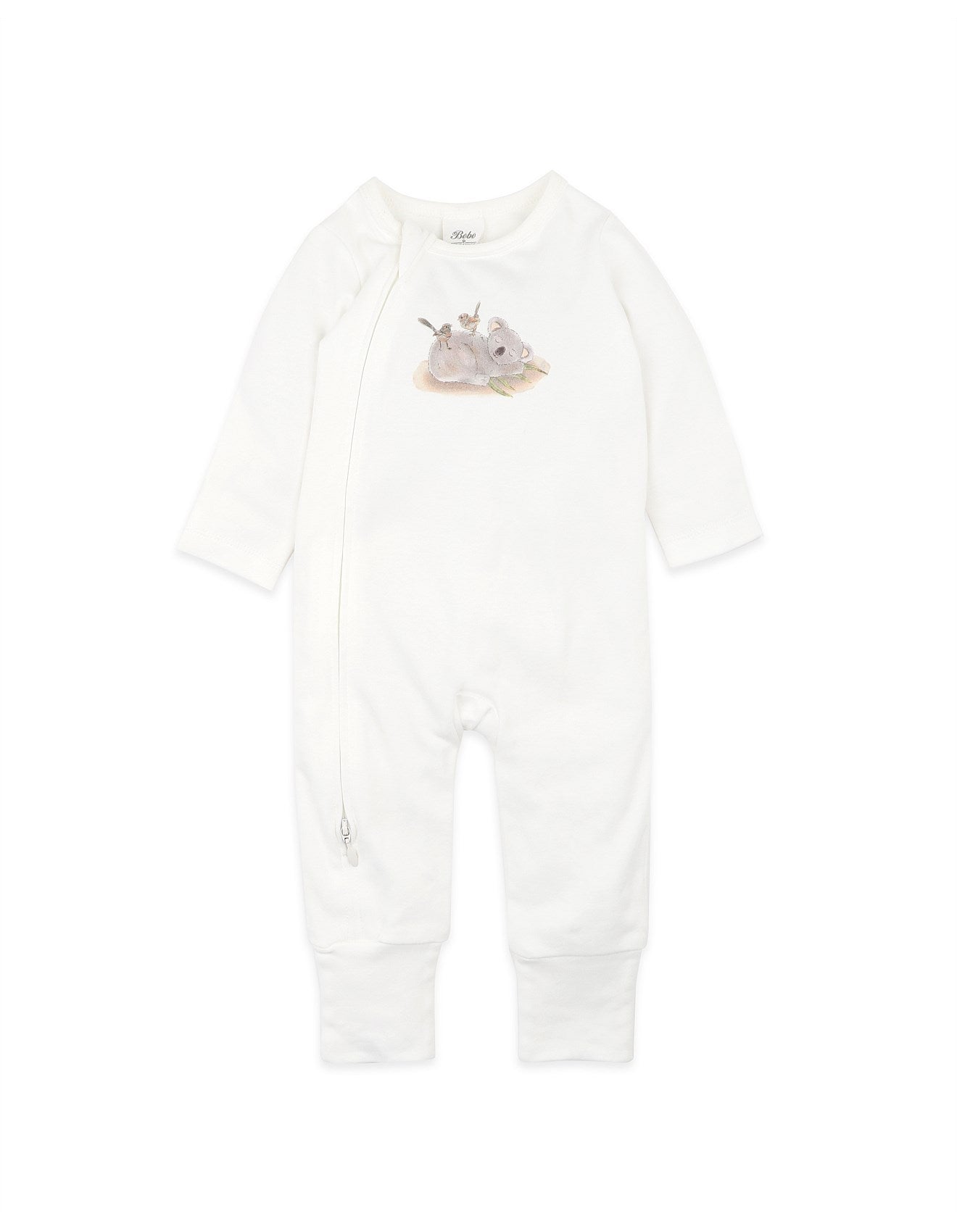 Bebe Australiana organic koala long sleeve zipsuit
