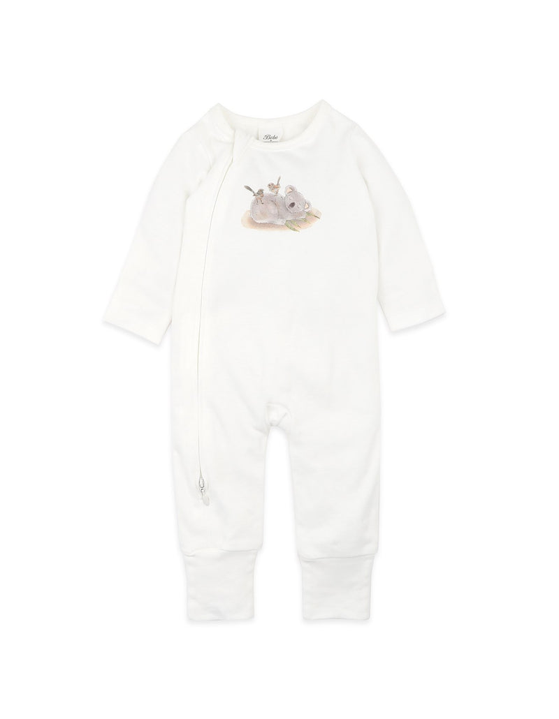 Bebe Australiana organic koala long sleeve zipsuit