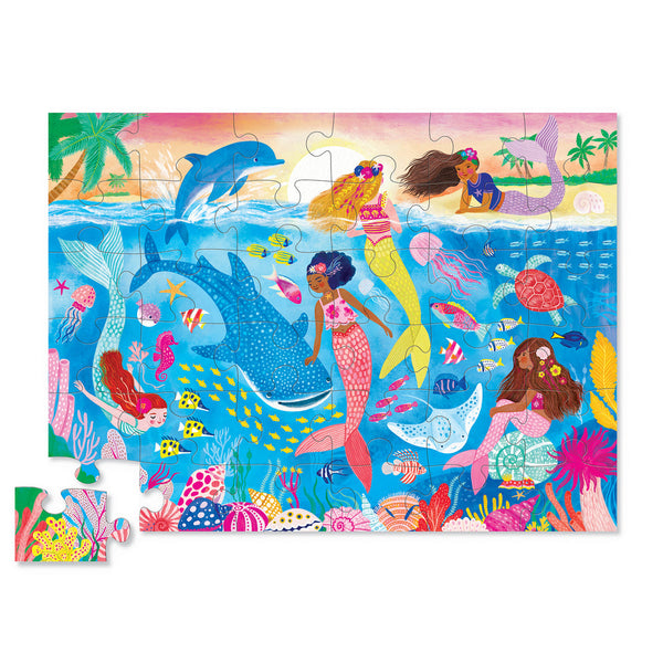 Crocodile Creek Mermaid Dreams floor puzzle 36 pc