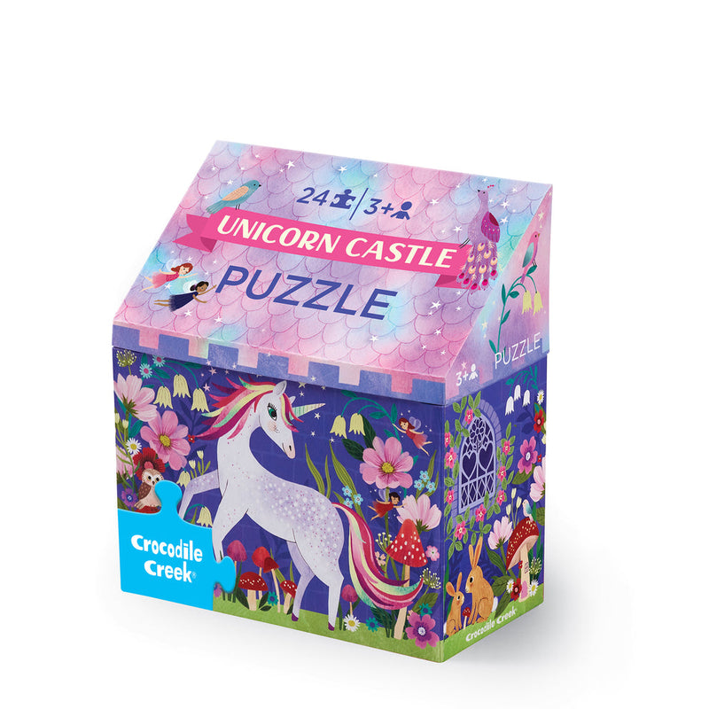 Crocodile Creek Unicorn Castle Little Building Puzzle 24 pc
