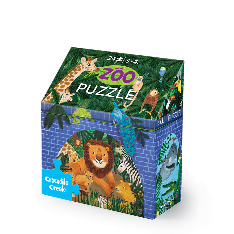 Crocodile Creek Zoo Little Building Puzzle 24 pc