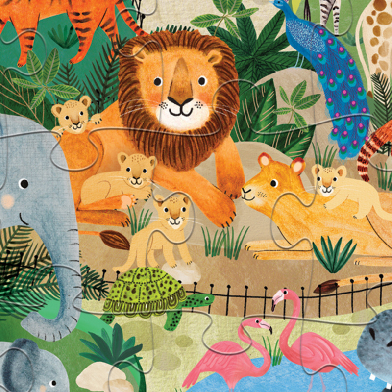Crocodile Creek Zoo Little Building Puzzle 24 pc