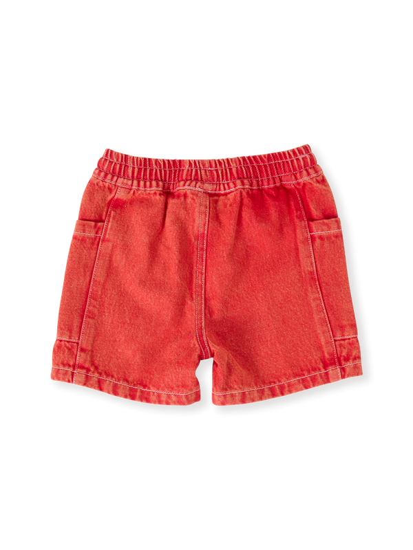 Goldie & Ace Noah denim pocket shorts apple red