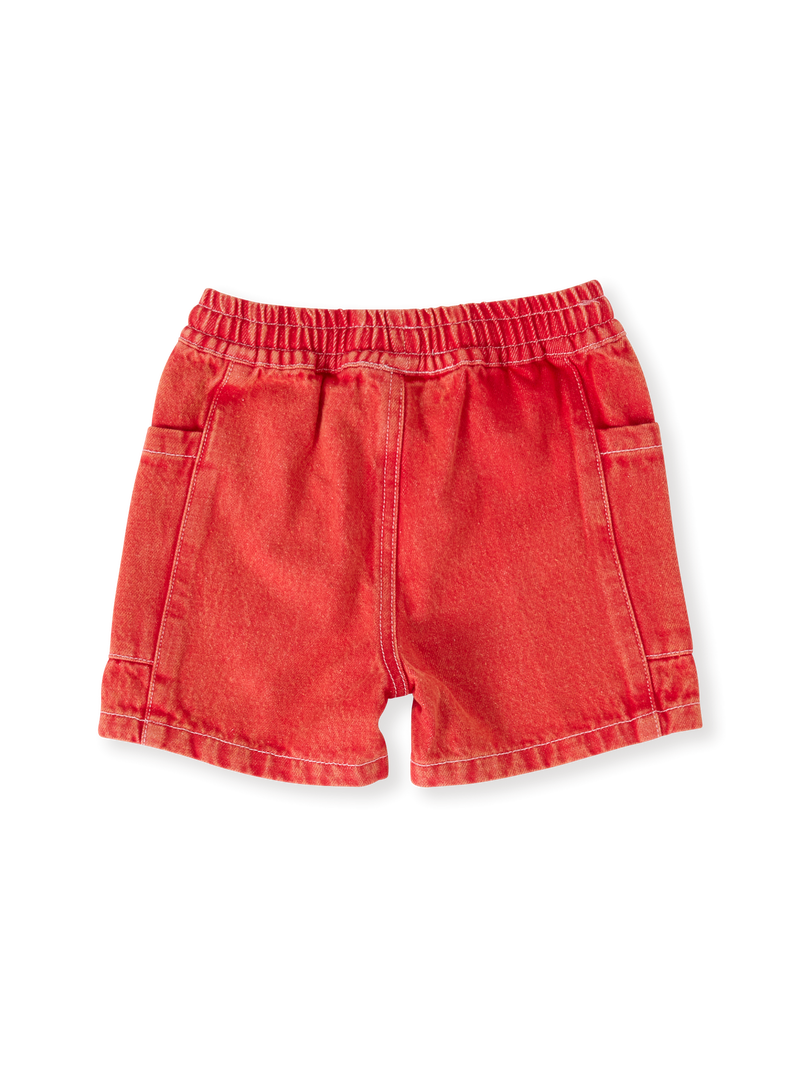 Goldie & Ace Noah denim pocket shorts apple red